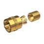 Connecteur or sans soudure pour RG-8X ou RG-58/AU pour PL259 Connecteur or sans soudure pour RG-8X ou RG-58/AU pour PL259