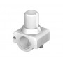 Support balcon plastique blanc pour fixation sur tube horiz. 22/25mm Support balcon plastique blanc pour fixation sur tube horiz