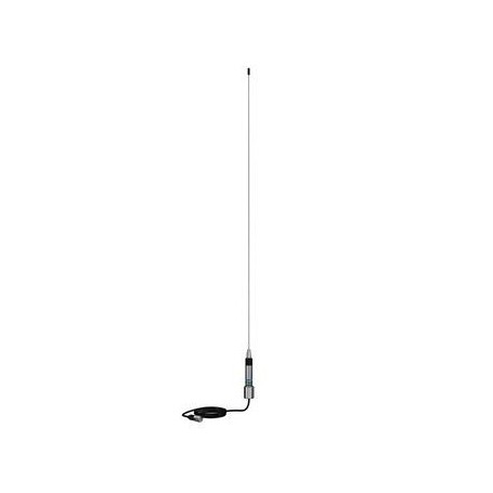 Antenne fouet inox - 0.9m, 3dB, férule laiton chromé 4.5m de câble Antenne fouet inox - 0.9m, 3dB, férule laiton chromé 4.5m de 
