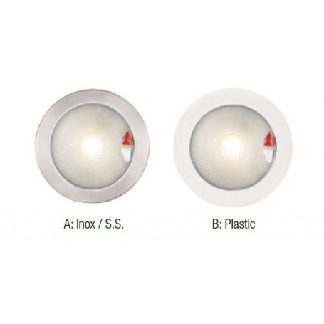 Lampe Led étanche système sensitif blanc inox/plastique 