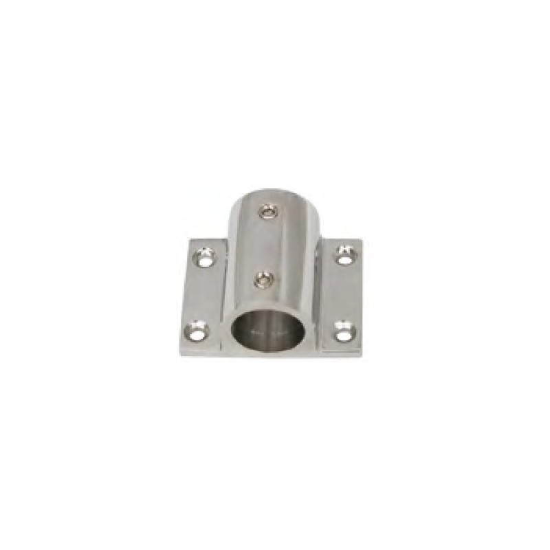 Fixation latérale pour chandelier inox 25 mm bateau