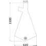 Trousse PVC pour douche Saturn avec base à installation verticale (15.470.11/12 et 15.471.11/12) Trousse PVC pour douche Saturn 