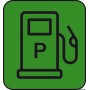 Autocollants de signalisation de danger et points de chargement / déchargement Version:Essence (paquet de 10) 25x27Autocollants 