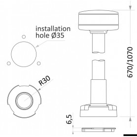 Barre lumineuse avec base amovible sans fil Barre lumineuse avec base amovible sans fil
