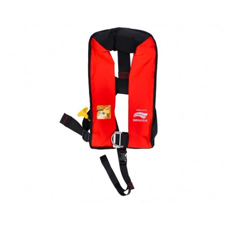 GILET 150N AUTO HAMMAR+HARNAIS ROUGE - GS MARINE gilet de sauvetage gonflable  90250667