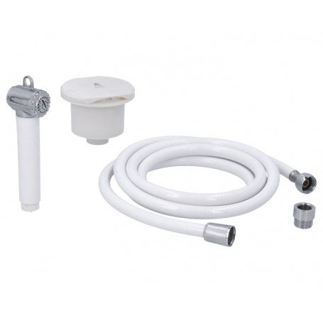 BOITIER DE DOUCHETTE BLANC - Imnasa Longueur:Tuyau 2.5 mBOITIER DE DOUCHETTE BLANC - Imnasa