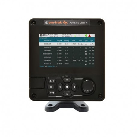 A200 : Transpondeur IMO SOLAS AIS classe A 12,5W IP67 écran 5'' HD A200 : Transpondeur IMO SOLAS AIS classe A 12,5W IP67 écran 5