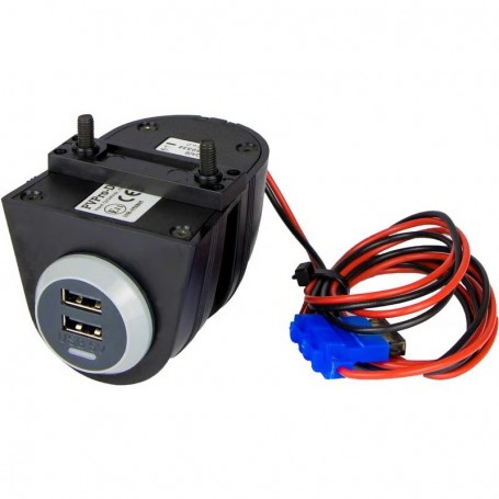 Pack double comprenant 1 chargeur USB-A double + 1 kit de fixation  