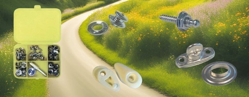 Accessoires pour Capotes et Auvents: Tourniquets, Fixations et Boutons